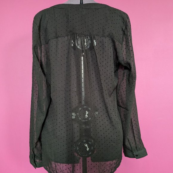 Vero Moda Sheer Polka Dot Blouse Large - Picture 5 of 11